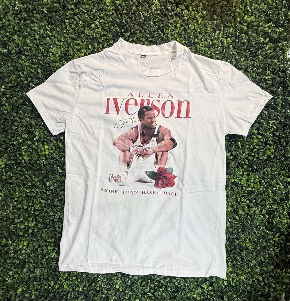 Allen Iverson More Than Basketball Graphic T-Shirt White